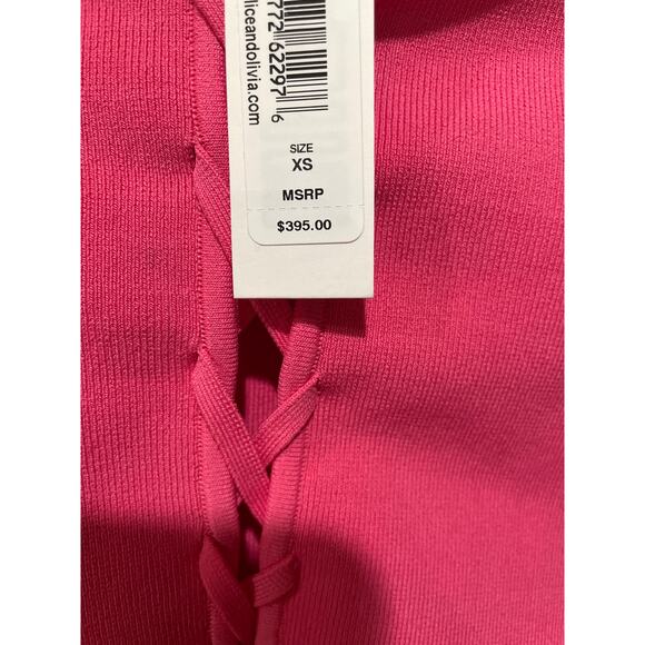 ALICE + OLIVIA HILARIA LACE FRONT TOP SIZE XS - Picture 7 of 7